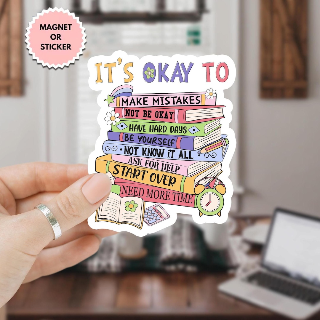 Ethic Mistakes Sticker It's Okay to Make Mistakes Mental Health Sticker, Mental Health Matters ...