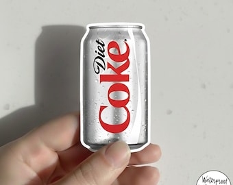 Funny Diet Coke Sticker/Magnet, Retro Humor Vinyl Decal, Funny Kitchen Fridge Magnet, Meme Gift for Him Her