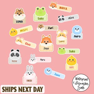 Personalized Cute Dishwasher Safe Labels Sticker - Cute Daycare Labels Sticker - Cute Waterproof Labels Sticker - Cute Kids Name Sticker
