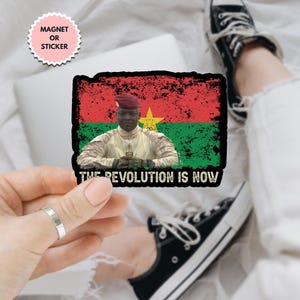 President Ibrahim Traore Sticker/Car Magnet, Burkina Faso Ibrahim Traoré Sticker, African President Sticker, Pan Africanist Anti-Imperialist