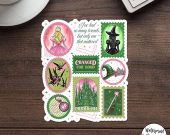 Wicked Changed For Good Stamp Sticker, Broadway Musical Inspired Quote Decal, Funny Theatre Waterproof Vinyl Sticker For Laptop Journal Gift