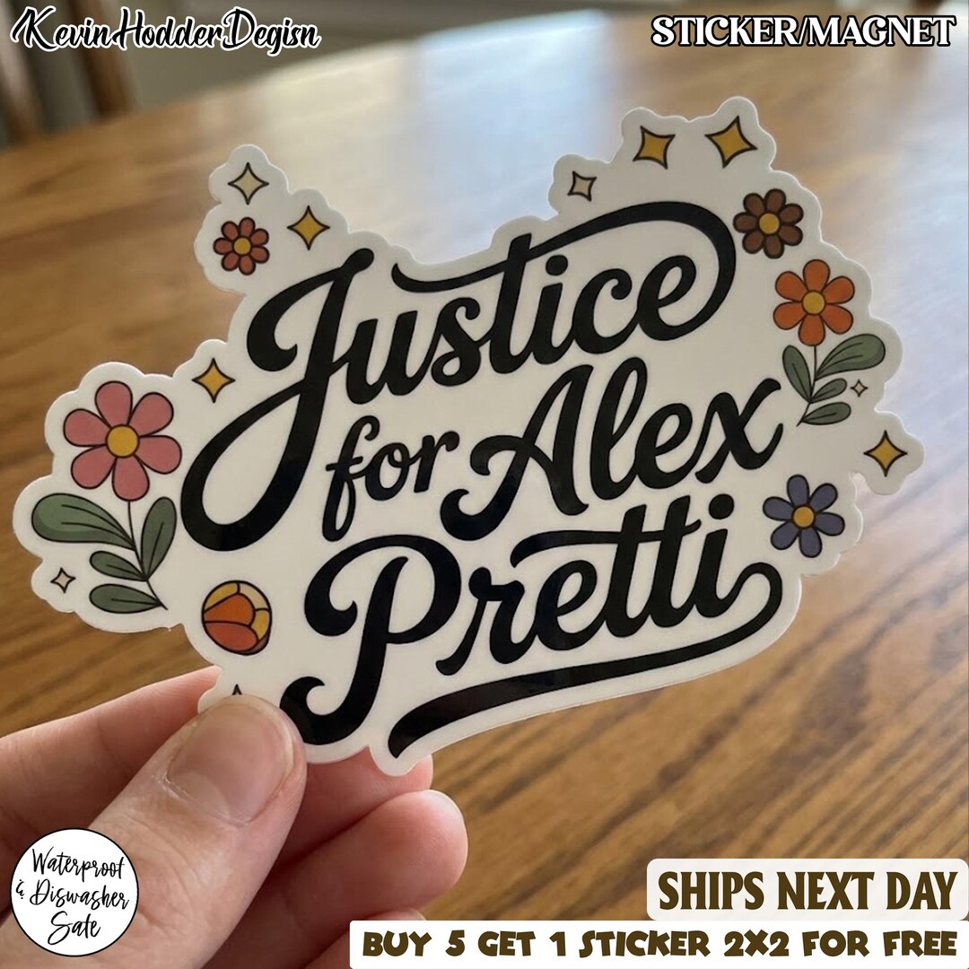 Justice for Alex Pretti Sticker/car Magnet, Political Protest Decal ...