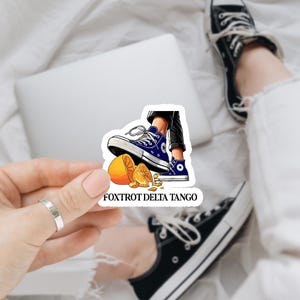 Adesivo Foxtrot Delta Tango, adesivi femministi per i diritti umani, adesivi in vinile impermeabili politici liberali di sinistra per laptop, regali per lei e lui