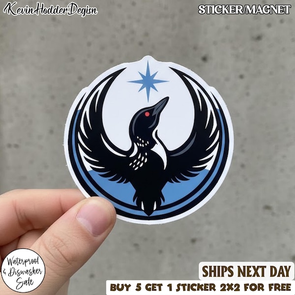 Minnesota Rebel Alliance Sticker or Magnet, MN State Bird Loon Protest Sticker, Political Resistance Vinyl Decal, Progressive Minnesota