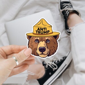 Adesivo Resist Bear National Park, Anti Maga Anti Gop Project 25 adesivi, adesivi in vinile impermeabili politici per laptop, regali per lei e lui