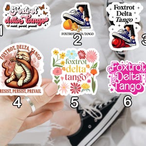 Adesivo Foxtrot Delta Tango, adesivi femministi per i diritti umani, adesivi in vinile impermeabili politici liberali di sinistra per laptop, regali per lei e lui