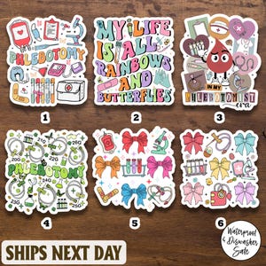 Grappige aderlating sticker, bloedafname sticker verpleegkundige, medisch laboratorium tech waterdichte sticker, flebotomist cadeau voor verpleegkundige, gezondheidszorg vinyl sticker