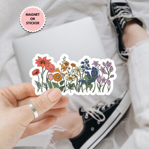 Lgbt Wildflowers Sticker, Rainbow Pride Stickers, Love Is Love Sticker, Pride is Power Decal, Rainbow Strong, LGBTQ+ Rights Stickers
