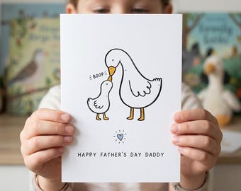 Happy Father’s Day Daddy Card, Cute Goose Dad Card, Sweet Daddy Greeting Card, Minimalist Dad Card, Cute Dad Greeting