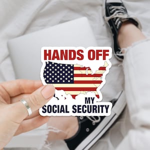 Hände weg von meiner sozialen Sicherheit Aufkleber, Don't Touch Aufkleber, Protest Vinyl Aufkleber, schützen den politischen Aktivismus Medicare soziale Sicherheit