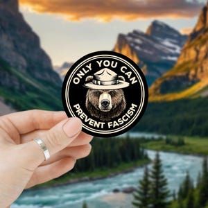 Sticker ours contre le fascisme, 25 stickers Anti Maga Anti Gop Project, Stickers vinyles imperméables politiques