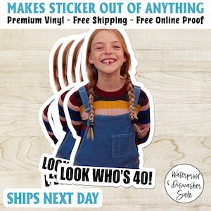 Custom Face Stickers, Personalized Stickers, Custom Party Favors, 40th Birthday Decorations, Waterproof Stickers, sticker sheet, Die cut