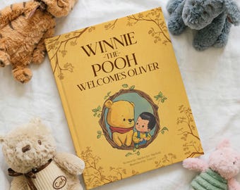 Winnie the Pooh Baby Shower Gift, Nursery Baby Gift, Baptism Gift, Personalized Children's Book