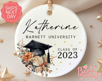 Personalized Graduation Ornament - Graduation Class of 2024 Gift - University Degree Congratulations Gift - Graduate Gift BO-0163