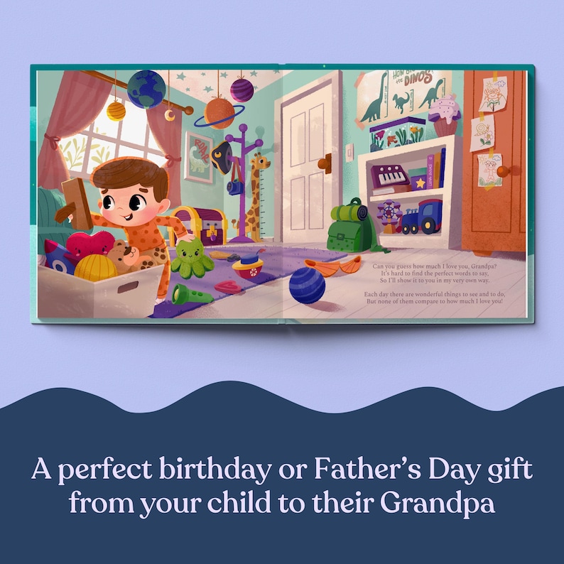 Grandpa Gift, Gift for Grandpa from Child, First Christmas as Grandpa, New Grandpa, Father's Day, For Grandparents, Personalized Book image 7