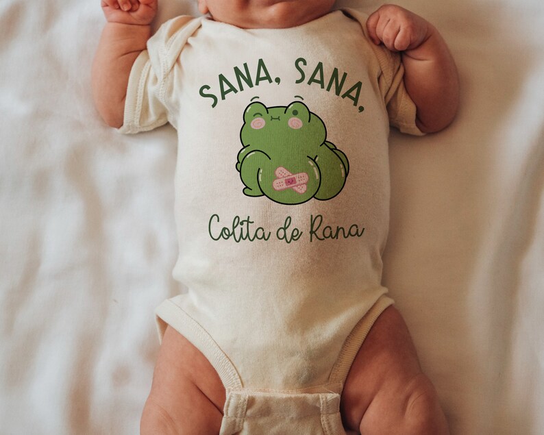 Sana, Sana, Colita de Rana Baby, Toddler, Kids Shirt - Cute Spanish Outfit for Latina Kids, Latino Kids - Natural Youth Shirt BRY-0876 image 4
