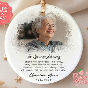 Personalized In Loving Memory Christmas Ornament, Keepsake Photo Gifts, Loss of Mother, Custom Remembrance Ornament BO-0446