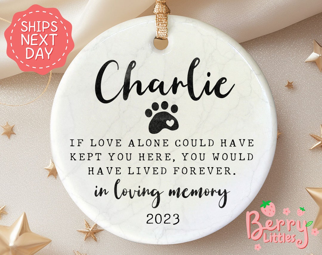Personalized Pet Memorial Ornament - Dog Memorial Christmas Ornament ...