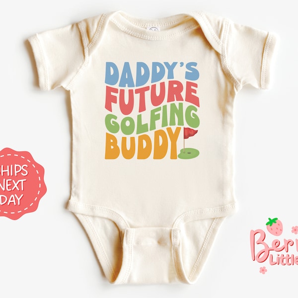 Daddy's Future Golfing Buddy Baby Reveal Onesie® - Daddy Onesie® Baby Announcement - Golf Onesie® - Father's Day Outfit BRY-0434