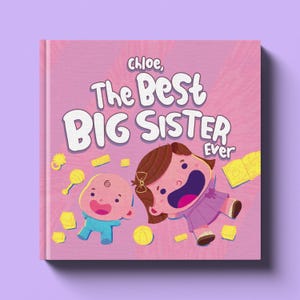 Big Sister Gift, New Big Sister Gift Idea, Personalized Children&#39;s Book, Big Sister Hospital Gift, Promoted to Big Sister, New Sibling