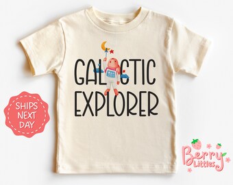 Galactic Explorer Baby Reveal Shirt - Space Theme Baby, Toddler Shirt - Galaxy Natural Infant Shirt - Baby, Toddler Tee Gift BRY-0564