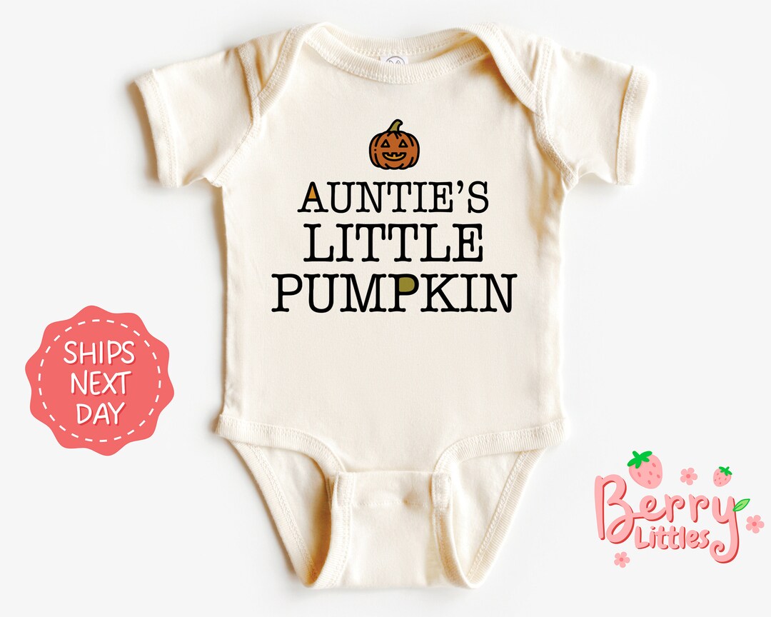 Auntie's Little Pumpkin Baby Reveal Onesie® Autumn Baby Gift From