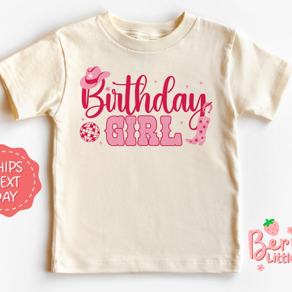 Birthday Girl Cute Western Shirt for Girls, Western Country Theme Youth Shirt - Western Cowgirl Birthday Gift for Son BRY-0162