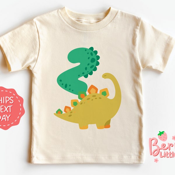 Two Dinosaur Theme Second Birthday Shirt for Boys - Dino Birthday Party Two Year Old Shirt - 2nd Jurassic Park Birthday Gift BRY-0051