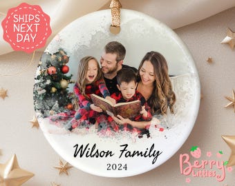 Personalized Photo Ornament, Custom Family Picture, Christmas Gift, In Memory Ornament, Unique Christmas Ornament BO-0441