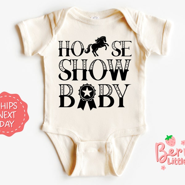 Horse Show Horseback Riding Baby Reveal Onesie® - Baby Equestrian Onesie® - Country Baby Shower Gift - Horse Baby Onesie® BRY-0197