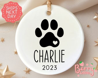 Personalized Dog Christmas Ornament - Personalized Cat Ornament - Custom Dog Name Christmas Ornament - Pet Ornament 2023 OR-0385