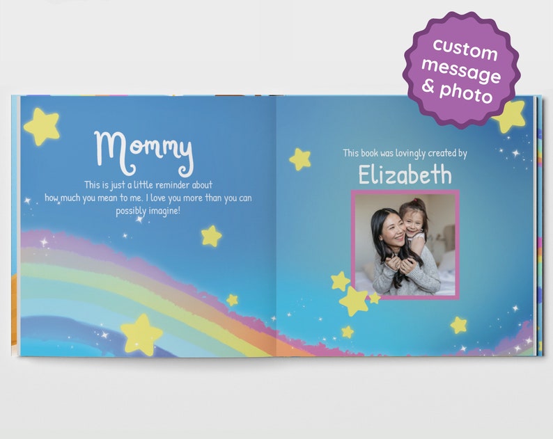 Mother's Day Gift from Kids, Gift for Mom from Child, First Mothers Day, Personalized Children's Book, Gift for Mom image 3