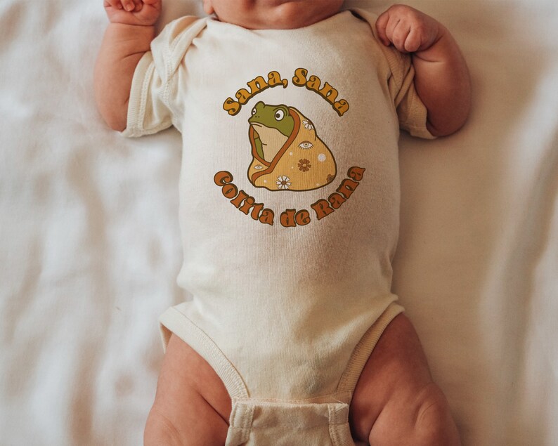 Sana, Sana, Colita de Rana Baby, Toddler, Kids Shirt - Cute Spanish Outfit for Latina Kids, Latina Kids - Natural Youth Shirt BRY-0891 image 4