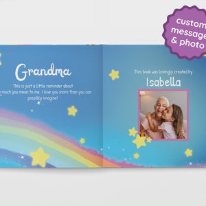 Grandma Gift, Gift for Grandma from Child, Mother's Day, Personalized Children's Book, For Grandparents, Gift from Grandchild image 3