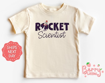 Rocket Scientist Baby Reveal Shirt - Space Theme Baby, Toddler Shirt - Little Scientist Infant Shirt Natural Baby Shirt Gift BRY-0600