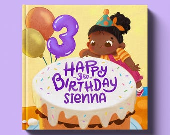 Third Birthday Gift, Happy 3rd Birthday, Third Birthday Girl, Third Birthday Boy, Personalized Children's Book, Gift for Kids Bday