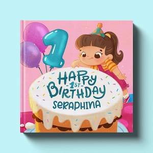 First Birthday Gift, Baby&#39;s 1st Birthday, First Birthday, Personalized Children&#39;s Book, Gift for Kids Bday, Baby Girl, Baby Boy Birthday