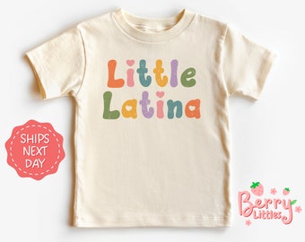Little Latina Spanish Baby, Toddler, Kids Shirt - Cute Spanish Gender Baby Reveal Natural Youth Shirt - Latina Birth Announcement BRY-0883