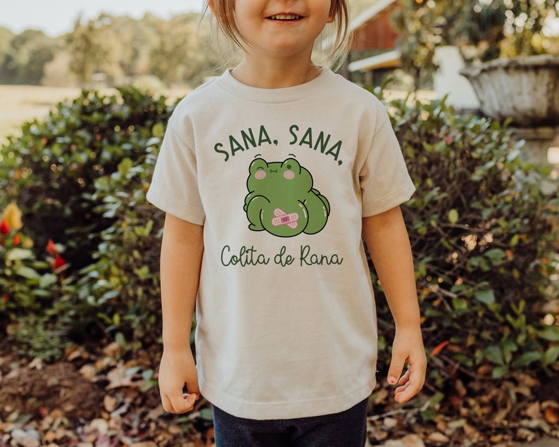 Sana, Sana, Colita de Rana Baby, Toddler, Kids Shirt - Cute Spanish Outfit for Latina Kids, Latino Kids - Natural Youth Shirt BRY-0876 image 2