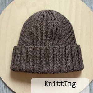 Modello PDF per berretto lavorato a maglia | Cappello spesso facile da realizzare con ferri a doppia punta | Principiante