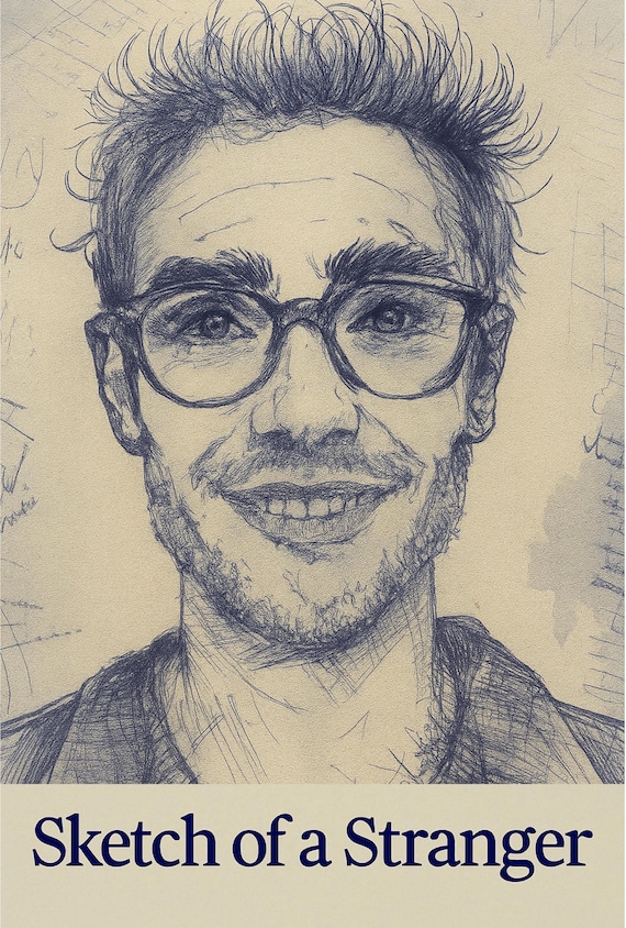 Sketch of a Stranger – Pen and Ink Portrait Art | Printable Wall Decor | Instant Download