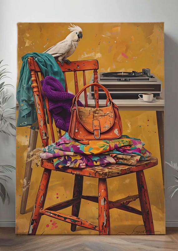 Vintage Whimsy- A Cozy Corner Illustration - My Mum- A Journey Through Time