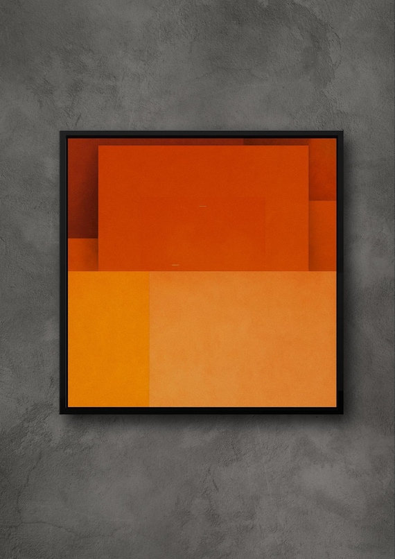 Modern Abstract Wall Art Canvas - Striking Orange and Yellow Design, Perfect Home Decor, Living Room Artwork, Gallery Wall Piece, Gift for