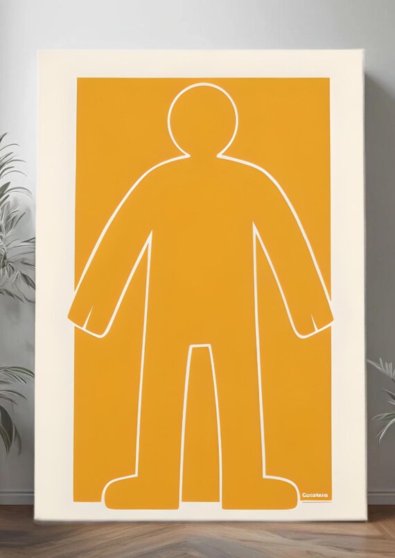 Coexist: Minimalist Abstract Human Figure Art Print
