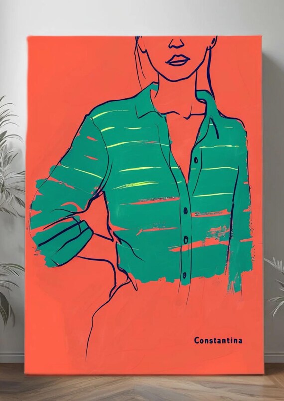 Confident Elegance - Abstract Woman Illustration
