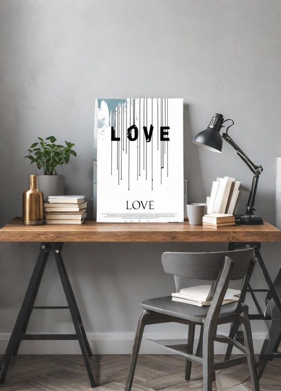 Love: Modern Artistic Poster