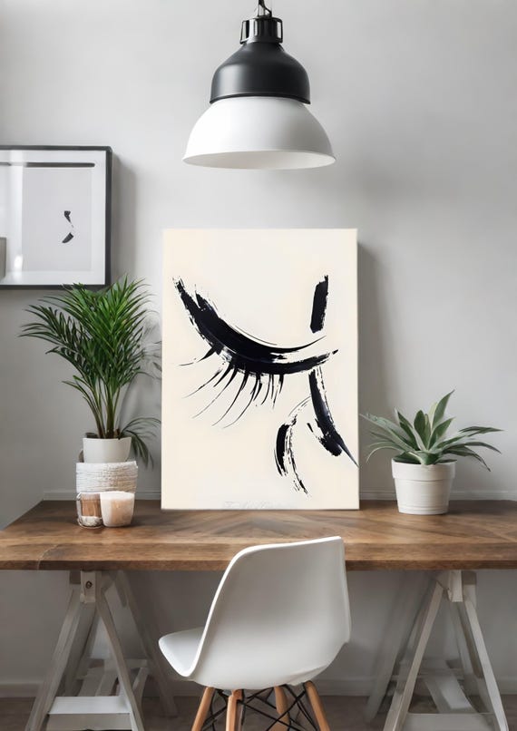 Eyelash Abstract: An Abstract Ink Representation - Digital Art print