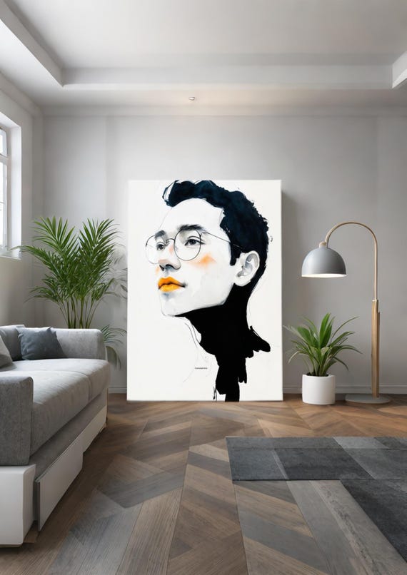 Minimalist Abstract Profile Art