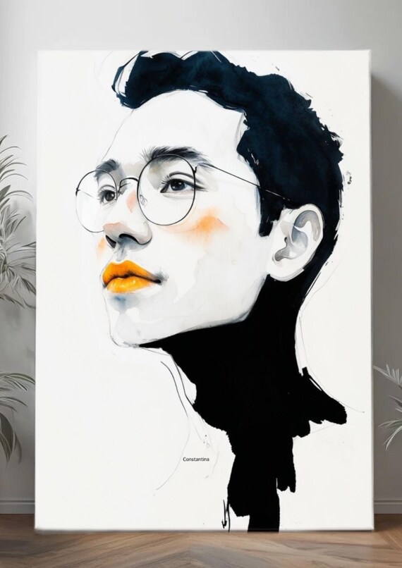 Minimalist Abstract Profile Art