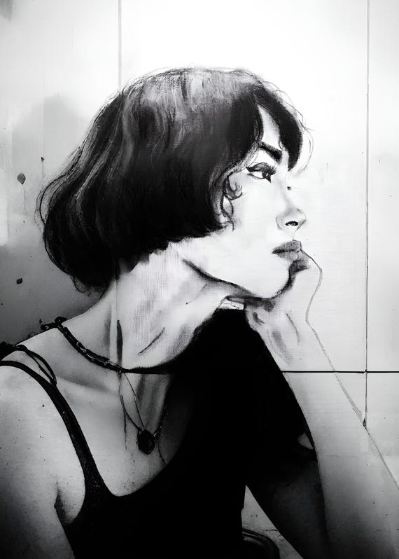 Beauty in Pencil and charcoal: A Portrait of Beauty